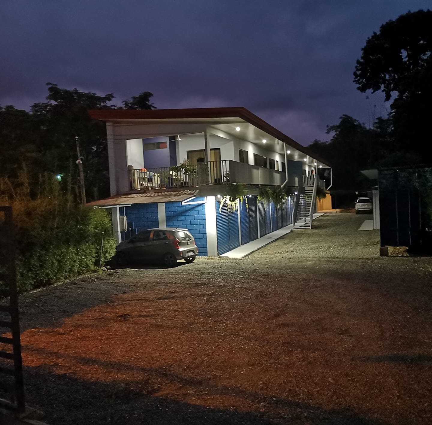 Uvita Storages at night, well-lit facility